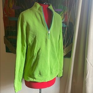 Izod Women's Green Quarter-Zip Sweater
